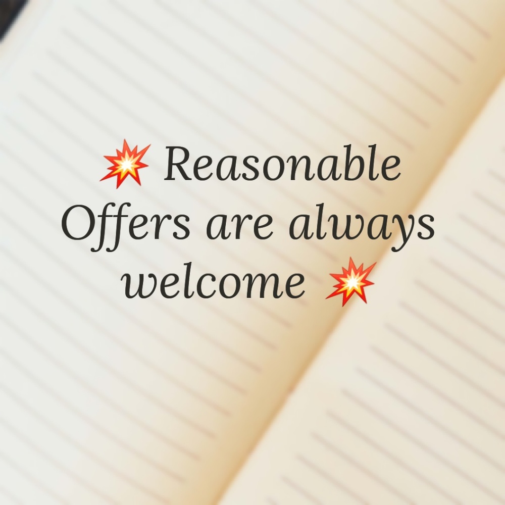 All reasonable offers are welcomed & considered